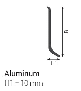 Sectiune plinta Profilitec BA aluminiu aurie