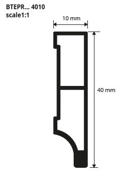 Plinta economica eleganta alba Progress Skirting 40